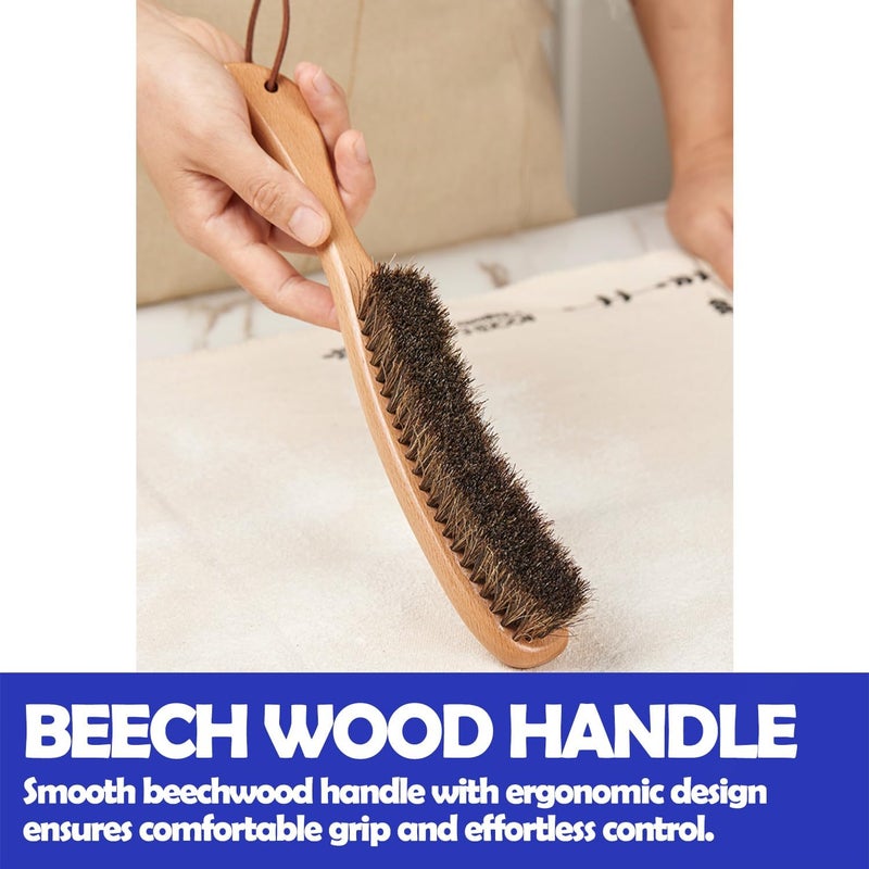 YUANSHAO Cleaning Brush for Bread Proofing Baskets/Countertops/Wood Pulp Banneton/Proofing Cloth,Horse Hair Brush for Cleaning Flour,Natural Wood Handle,Banneton Brush,Hang Hole Design - Image 4
